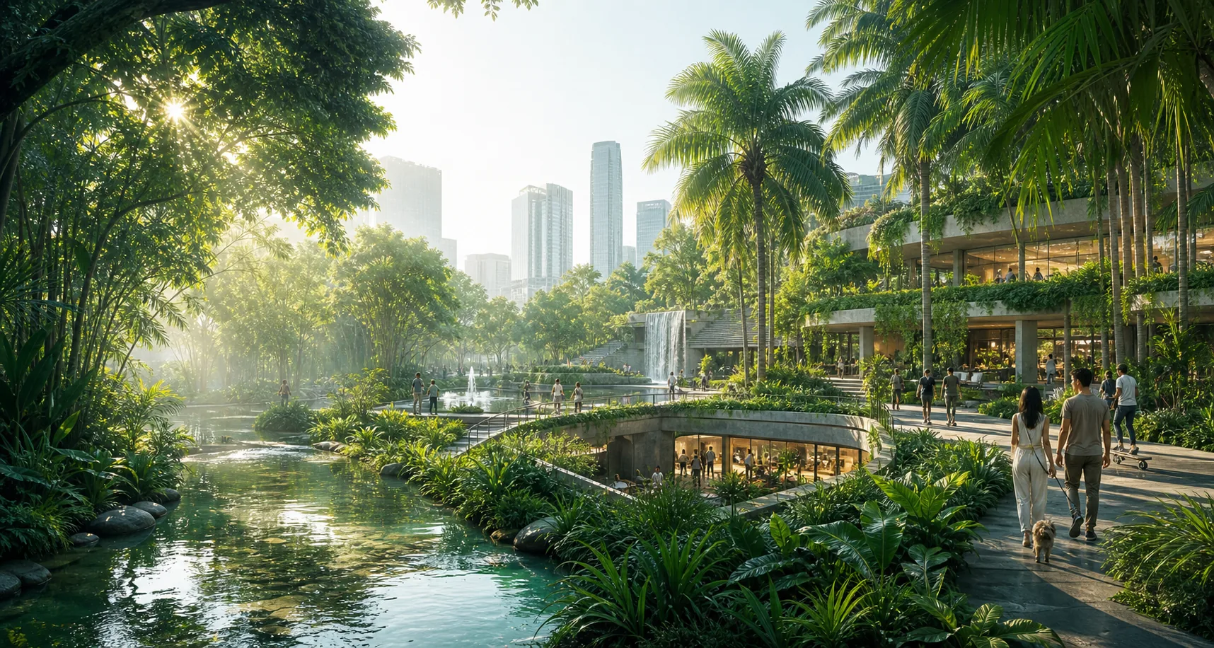 万博绿洲水岸建筑与生态景观